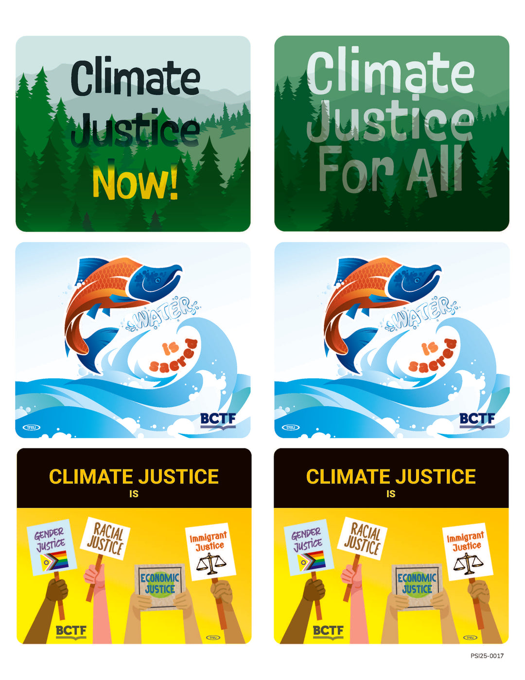 Climate Justice Stickers – BCTF Posters and Stickers