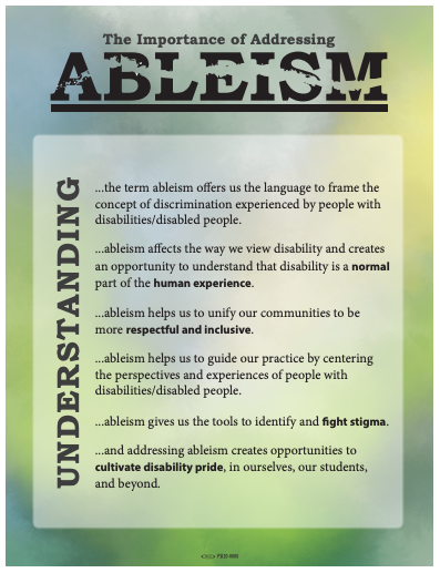 Addressing Ableism Poster
