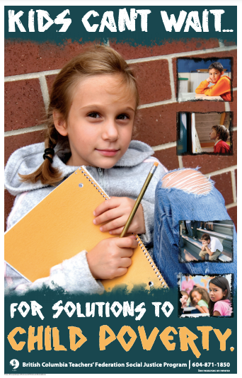 Kids Can't Wait for Solutions to Child Poverty Poster